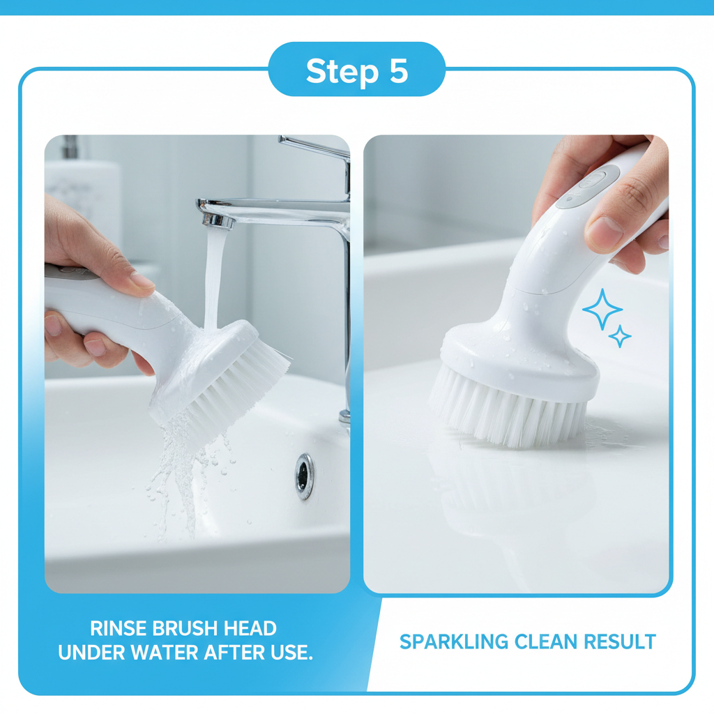 How to use step 5 - rinse and store
