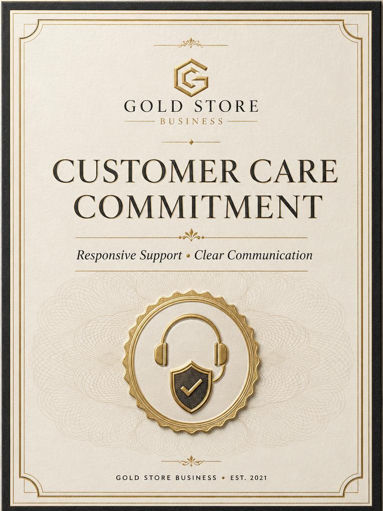Customer care commitment from Gold Store Business