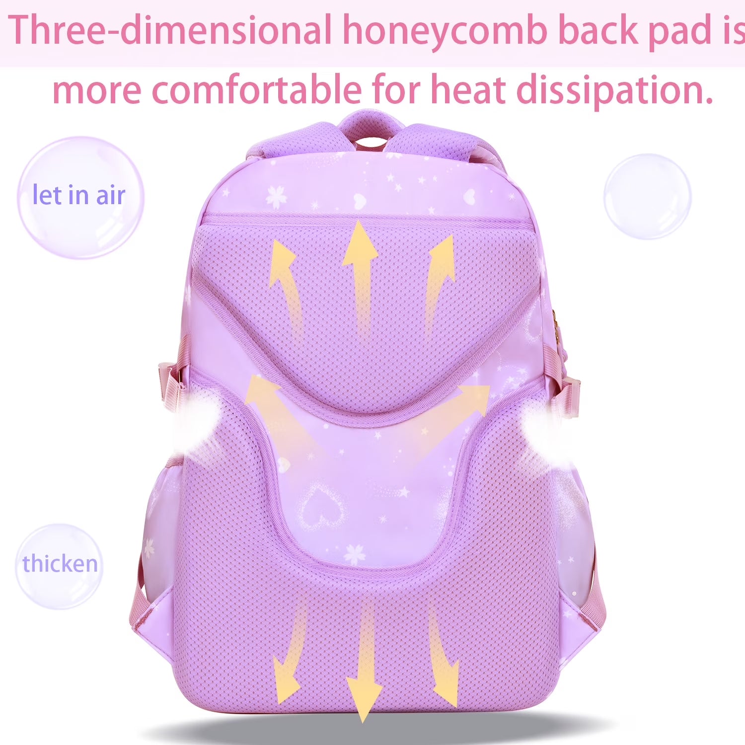 School Backpacks for Girls, Kids Lightweight Fashion School Bag Waterproof School Bookbags Gifts-Purple