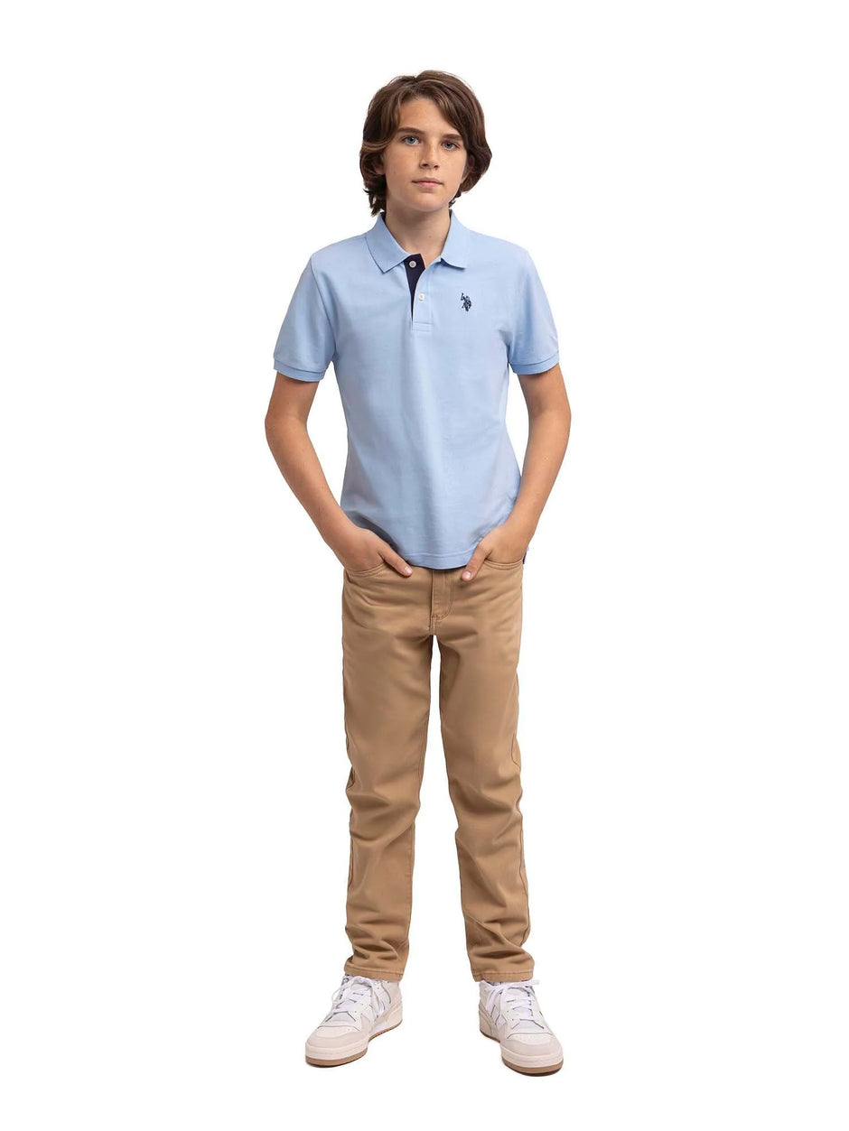 Boys Pique Polo Shirt, Sizes 4-18