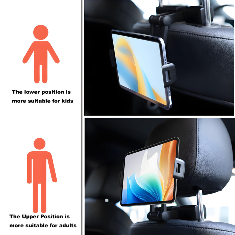 360° Car Vehicle Back Seat Headrest Mount Tablet Holder for 4-12.3” Universal Ipad Phone