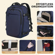 Travel Carry on Backpack Laptop Business 18 Inch Business anti Theft Slim Water Resistant Sturdy College Computer Bag.Blue