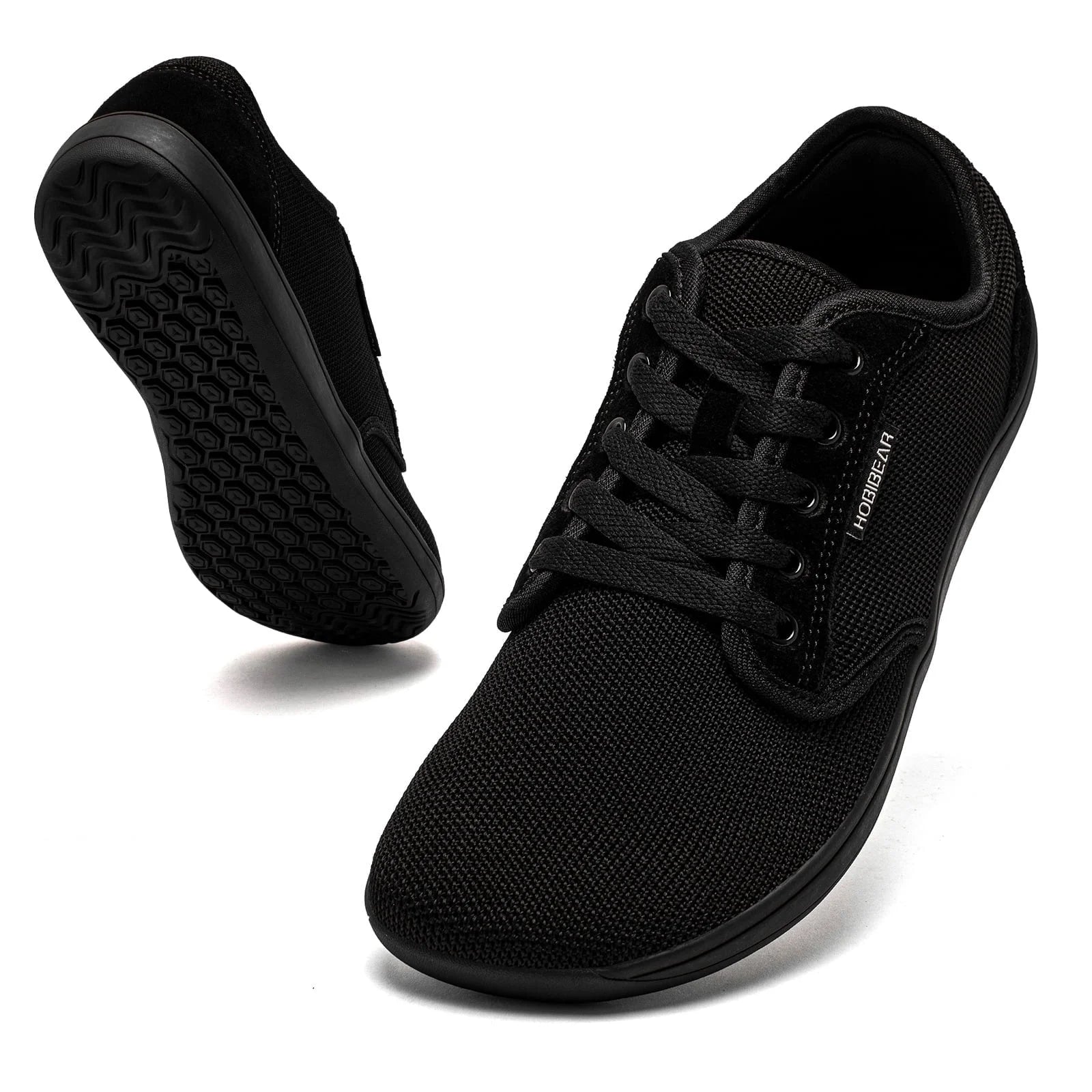 Barefoot Minimalist Shoes Womens Men | Zero Drop | Wide Width Fashion Sneaker Black, 9.5 Women/ 7.5 Men