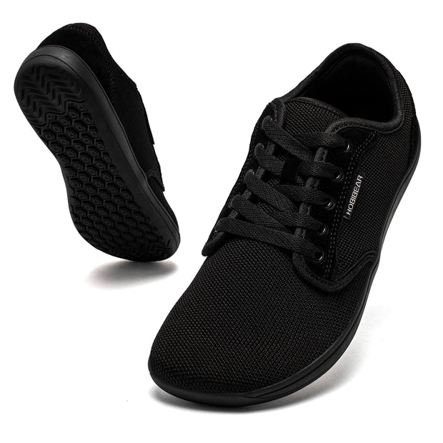 Barefoot Minimalist Shoes Womens Men | Zero Drop | Wide Width Fashion Sneaker Black, 9.5 Women/ 7.5 Men