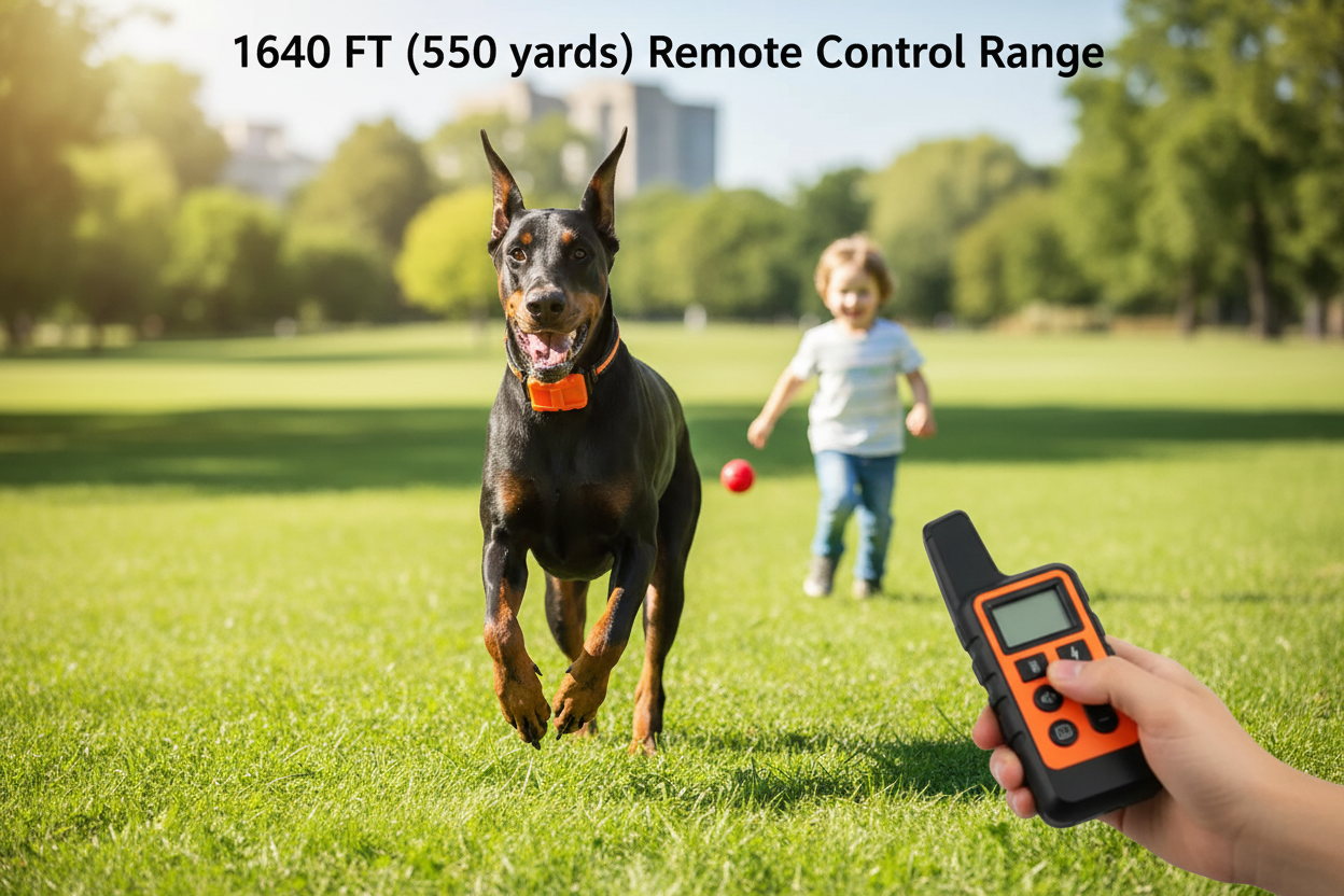 Anti-Bark Dog Collar – Electric Shock, Vibration & Sound with LED for Small & Large Dogs