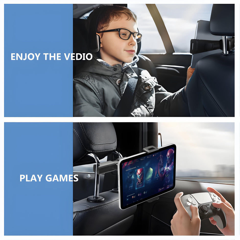 360° Car Vehicle Back Seat Headrest Mount Tablet Holder for 4-12.3” Universal Ipad Phone