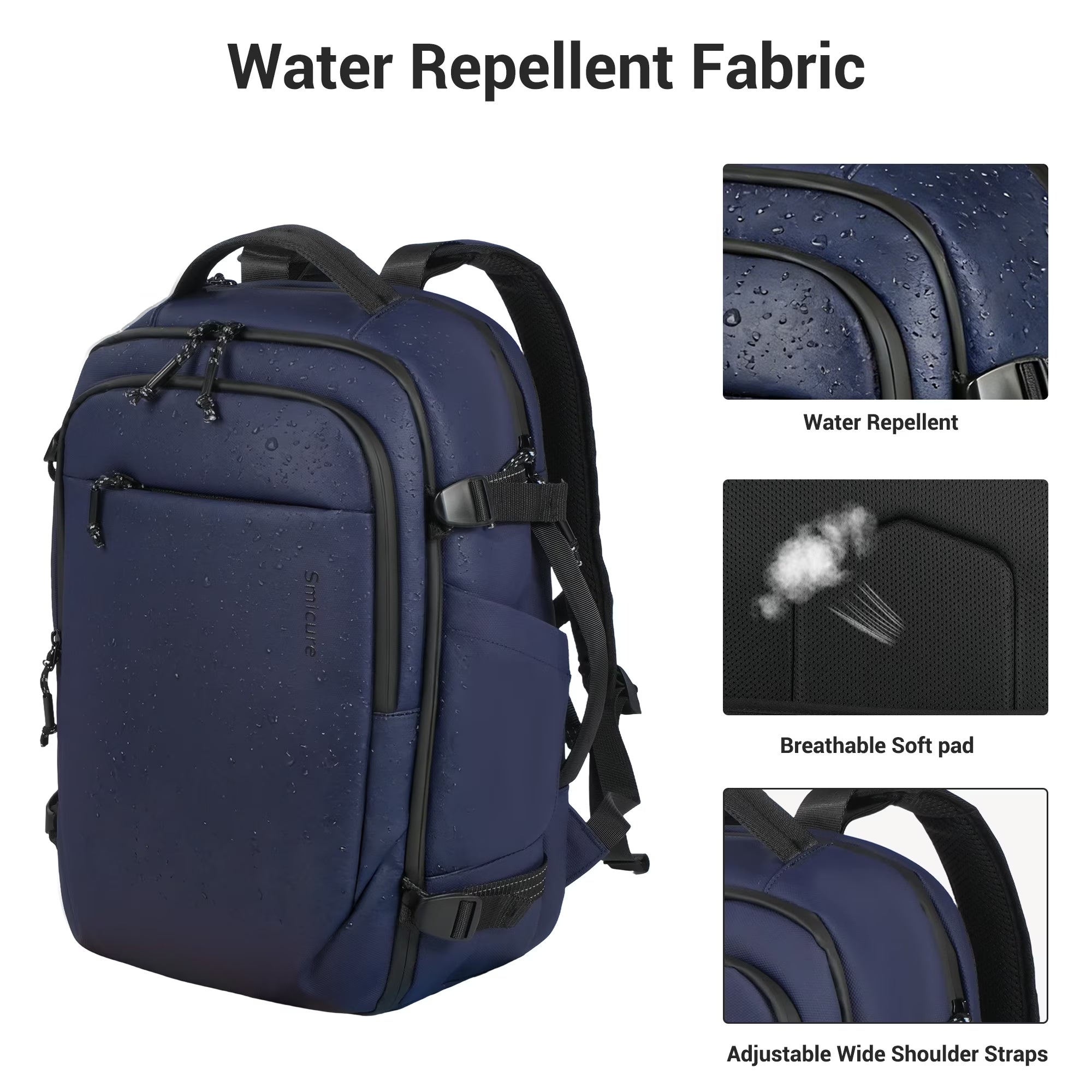 Travel Carry on Backpack Laptop Business 18 Inch Business anti Theft Slim Water Resistant Sturdy College Computer Bag.Blue