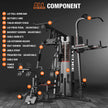 Home Gym Station, Workout Station with 150LBS Weight Stack, Home Gym Equipment with Power Tower for All Body Training