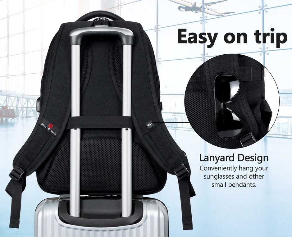Laptop Backpack with USB Charging Port Water Resistant Backpacks for Adults Work Business Laptop Backpack for Men
