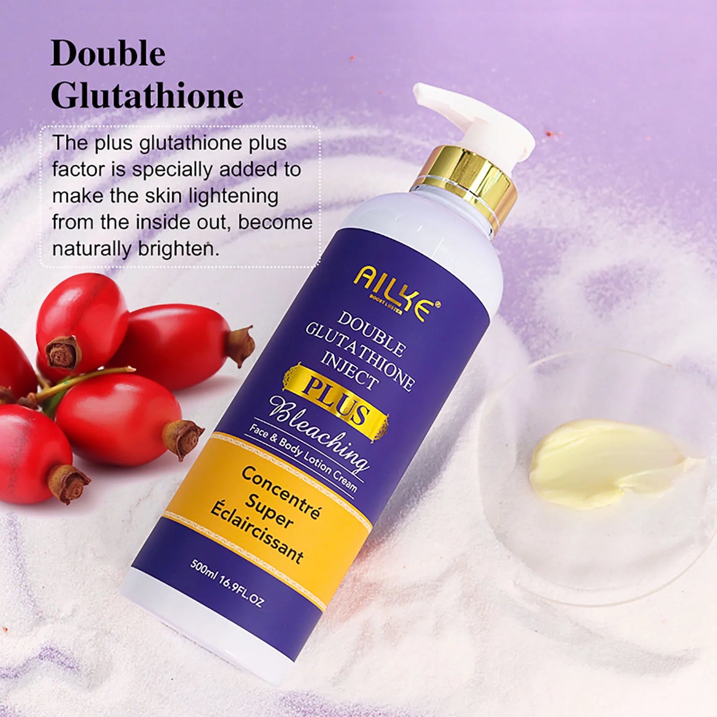 Double Glutathione plus Whitening Skin Care Set, Moisturizing, Reduce Dark Spots, Freckles, Melasma, Hyperpigmentation