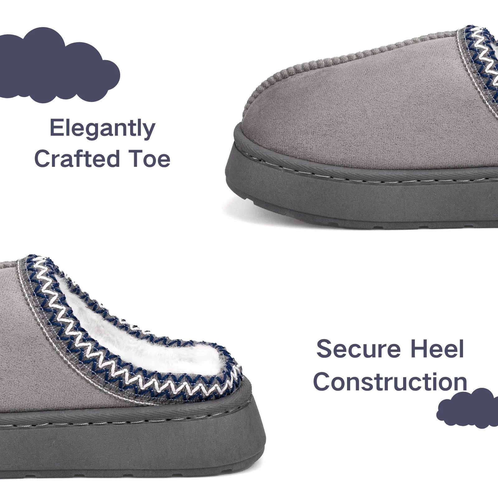 Cozy Platform Fuzzy Slippers for Women and Men Short Ankle Slippers with Anti-Slip Sole Lined with Warm Furry Perfect for Indoor & Outdoor Use