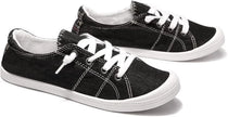 Women'S Slip-On Canvas Sneakers - Lightweight Low Top Casual Walking Shoes with Comfortable Flat Sole