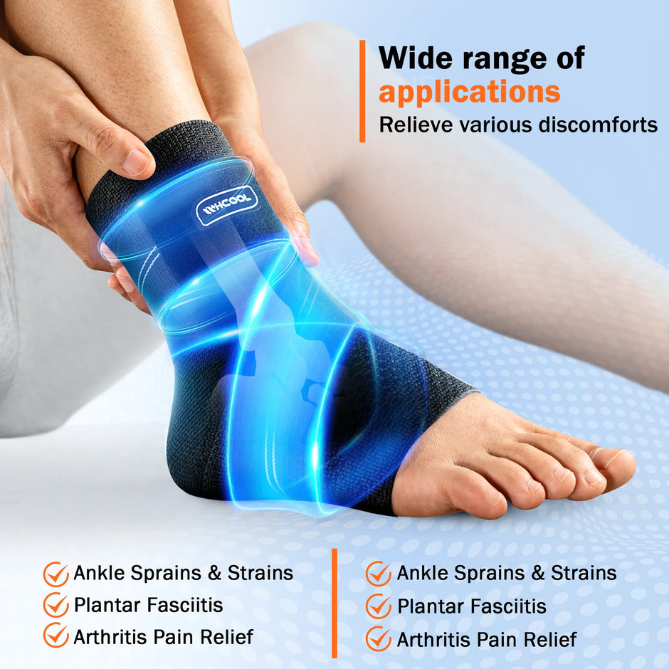 Professional Ankle Brace for Weightlifting & Gym, 7-Zone Ankle Support with Stability Strap, Replaces Bulky Ankle Weights，Black