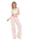 Women'S Nylon Wide Leg Pant with Side Stripes, Sizes XS-XL