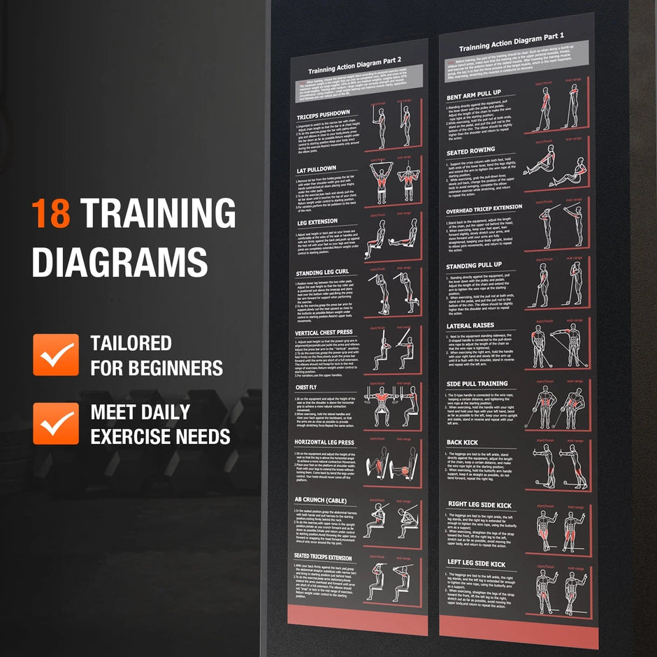 Home Gym Station, Workout Station with 150LBS Weight Stack, Home Gym Equipment with Power Tower for All Body Training