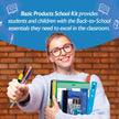 BAZIC Middle High School Kit Bundle Supplies Box 65 Count for Student 7-12 Grades,  School Supplies Composition Books Binder and More, SPEC MAY VARY, 1-Pack