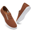 Women’S Slip on Canvas Shoes Sneakers Fashion Elastic Sneakers（Brown US10）