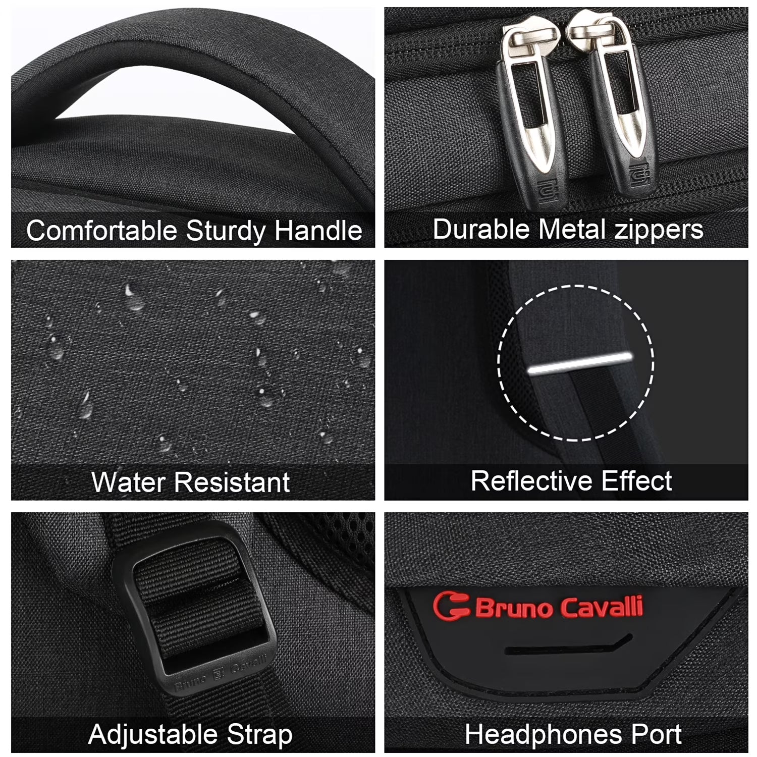 Black Laptop Backpack Computer Business Backpack for Adult Water Resistant Anti-Theft Laptop Backpack for Men