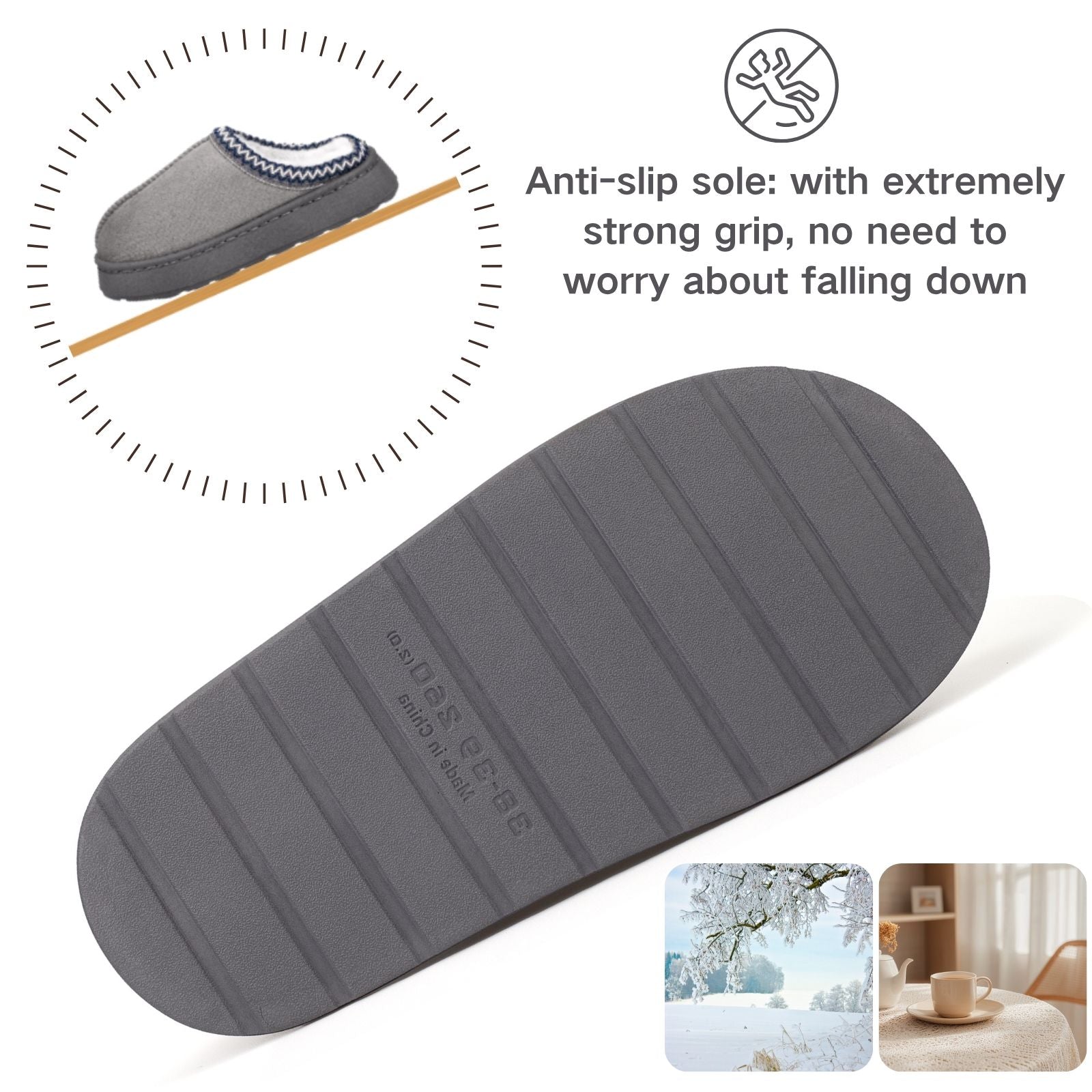 Cozy Platform Fuzzy Slippers for Women and Men Short Ankle Slippers with Anti-Slip Sole Lined with Warm Furry Perfect for Indoor & Outdoor Use