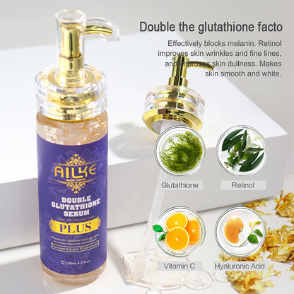 Double Glutathione plus Whitening Skin Care Set, Moisturizing, Reduce Dark Spots, Freckles, Melasma, Hyperpigmentation