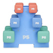 32Lb Neoprene Dumbbell Set with Rack, 3Lb, 5Lb & 8Lb Hand Weights for Strength Training, Home Workouts & Pilates