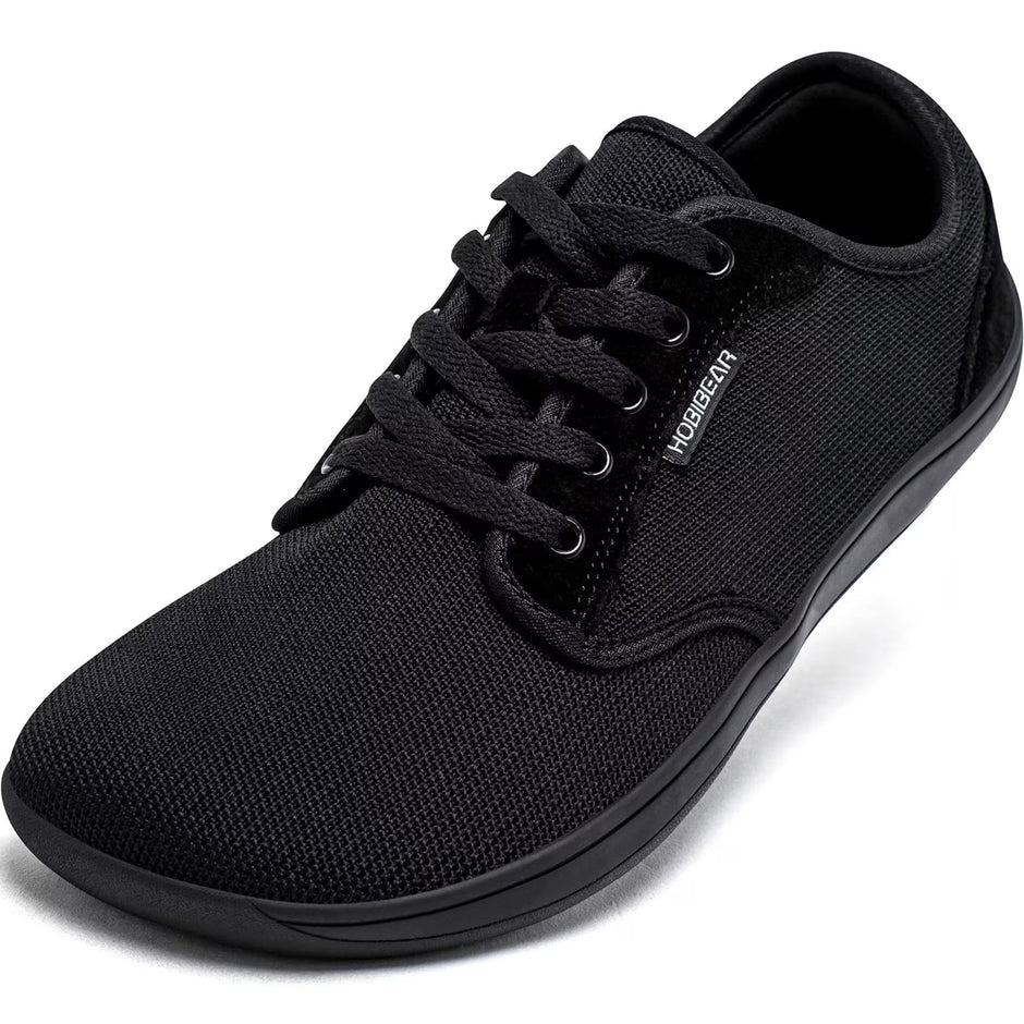 Barefoot Minimalist Shoes Womens Men | Zero Drop | Wide Width Fashion Sneaker Black, 9.5 Women/ 7.5 Men