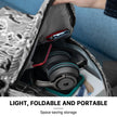 Wireless On-Ear Headphone, Upgrade Bass Hifi Stereo Heaset, Foldable, Noise Isolating over Ear Headphone W/ Microphone and Volume Control, for Computer Laptop Cell Phone,Black