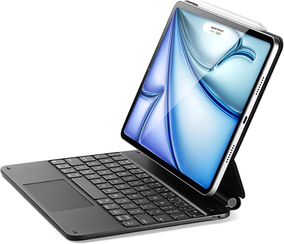 Keyboard Case Compatible with Ipad Air 11 Inch M4/M3/M2 (2026/2025/2024) & Ipad Pro 11/Air 5Th/4Th Gen, Floating Stand with Multi-Touch Trackpad, Black
