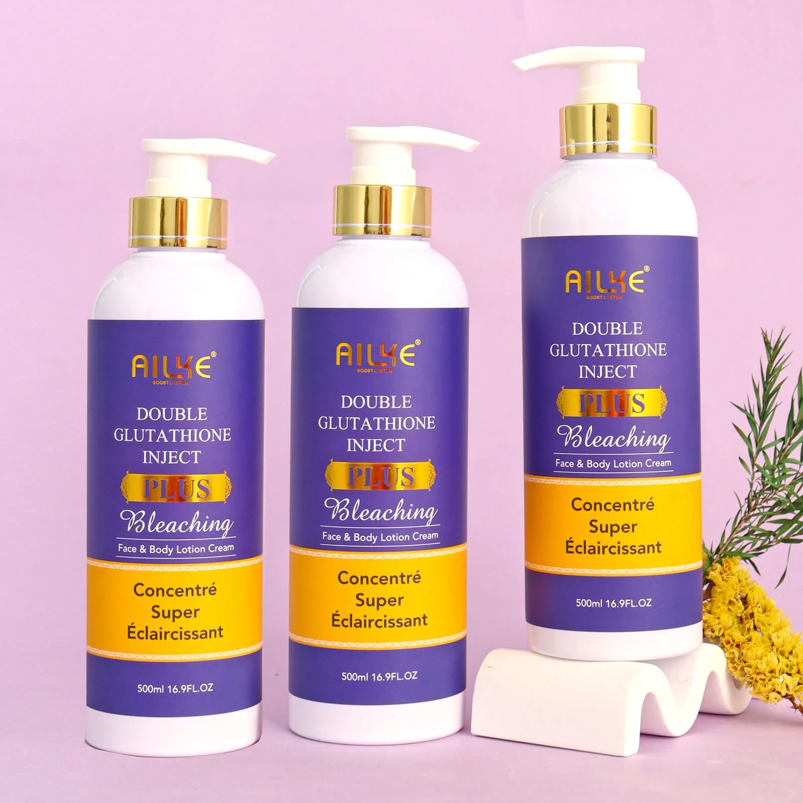Double Glutathione plus Whitening Skin Care Set, Moisturizing, Reduce Dark Spots, Freckles, Melasma, Hyperpigmentation