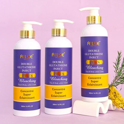 Double Glutathione plus Whitening Skin Care Set, Moisturizing, Reduce Dark Spots, Freckles, Melasma, Hyperpigmentation