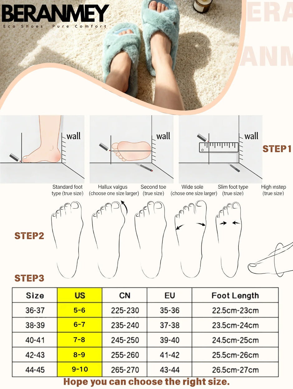 Cozy Platform Fuzzy Slippers for Women and Men Short Ankle Slippers with Anti-Slip Sole Lined with Warm Furry Perfect for Indoor & Outdoor Use