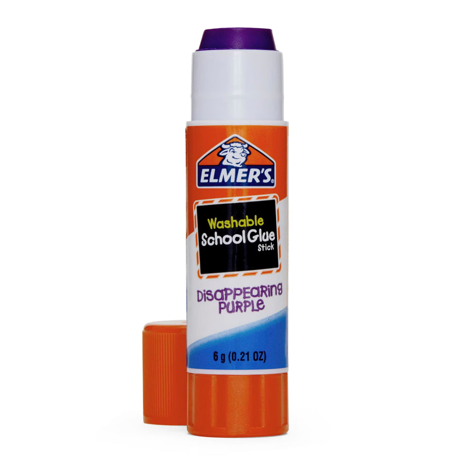 Disappearing Purple School Glue Sticks, Washable, 2 Count