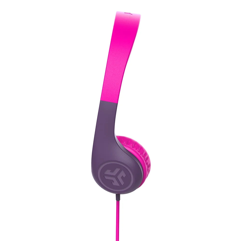 Jbuddies Pop Wired Kids Headphones, Pink, Noise Isolation, Kids Safe, Volume Limiting Headphones