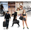 Sports Gym Bag Travel Duffel Bag Waterproof Weekender Overnight Tote Carry on Bag with Wet Pocket & Shoes Compartment for Men Women Lightweight Adjustable Strap Black