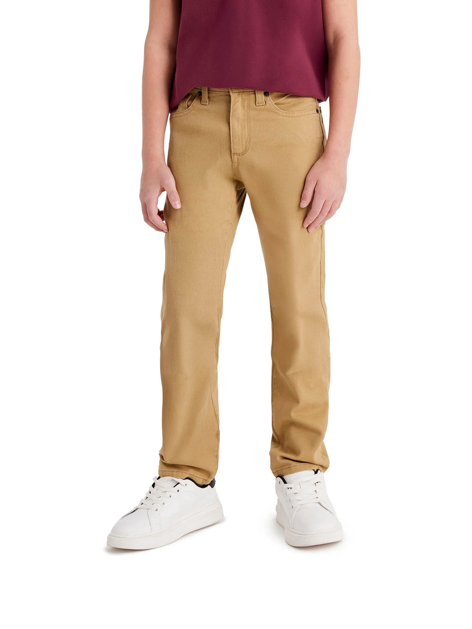 Boys Stretch Twill 5-Pocket Straight Fit Pant, Sizes 4-18