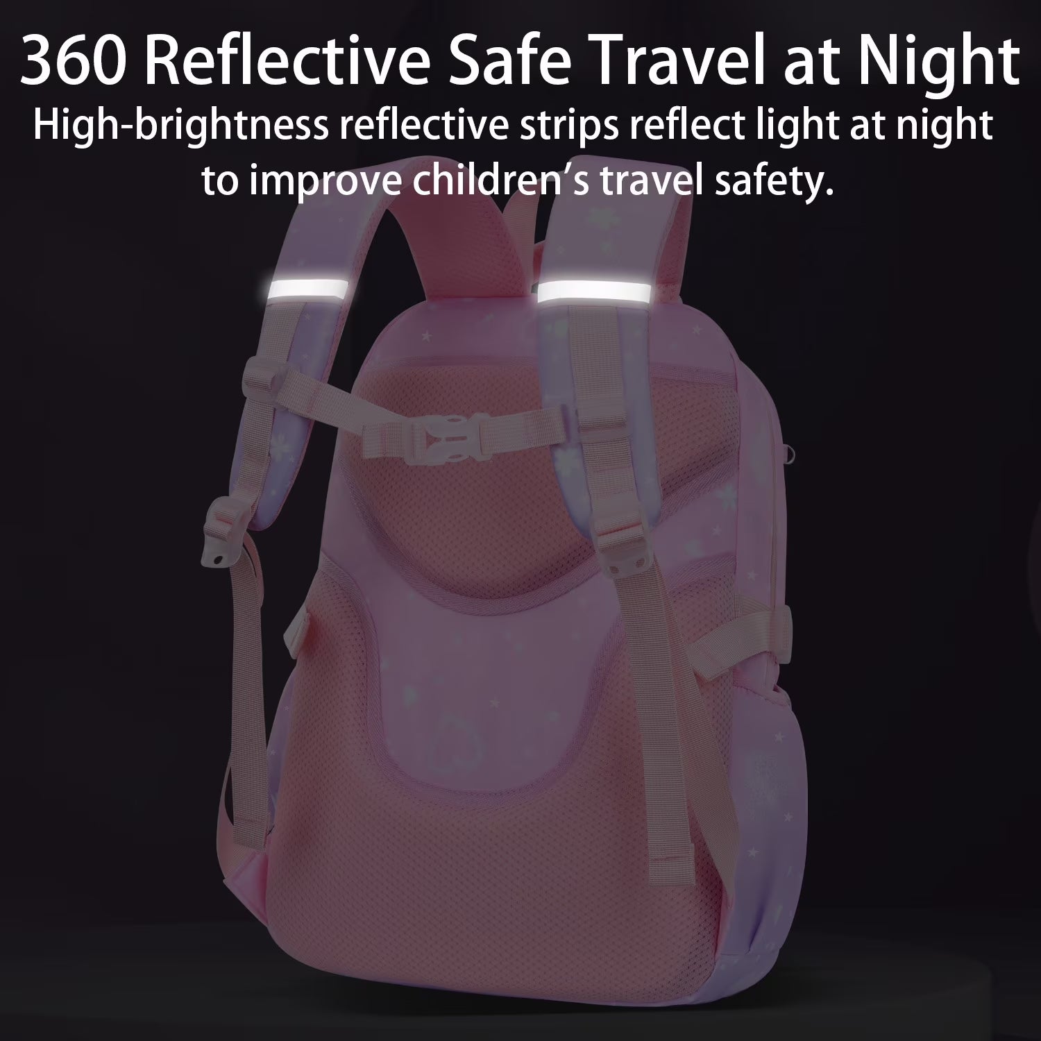 School Backpacks for Girls, Kids Lightweight Fashion School Bag Waterproof School Bookbags Gifts-Purple