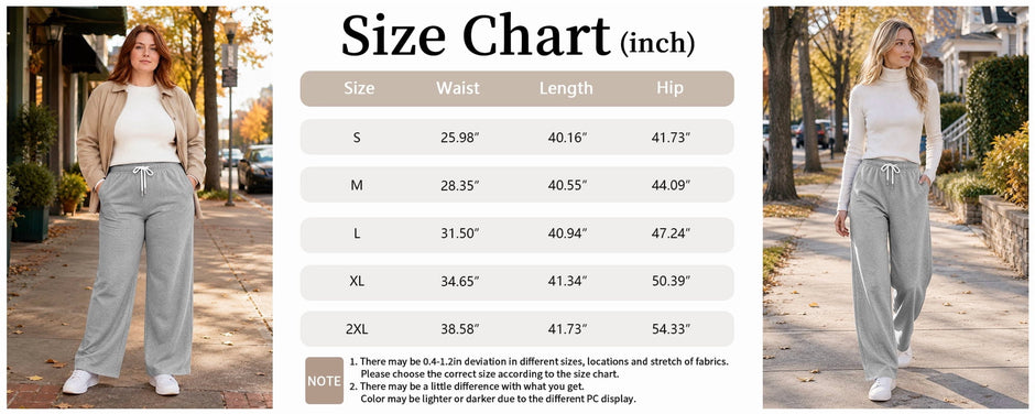 Sweatpants for Women Wide Leg Pants Fall Sweatpants with Pockets Elastic Waistband Comfy Pants Women Winter Lounge Pants Light Grey M