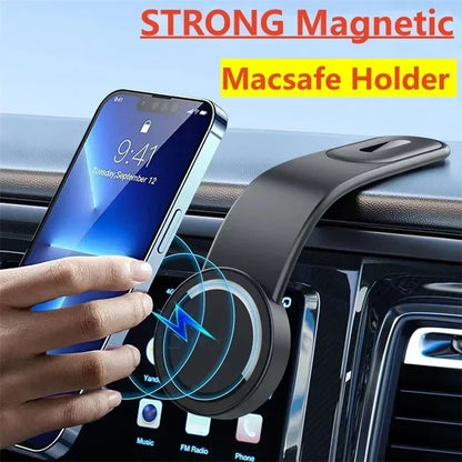 Magnetic Car Phone Holder — MagSafe Compatible Dashboard Mount for iPhone 12-15 Pro Max