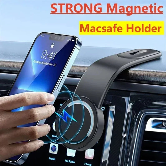 Magnetic Car Phone Holder — MagSafe Compatible Dashboard Mount for iPhone 12-15 Pro Max