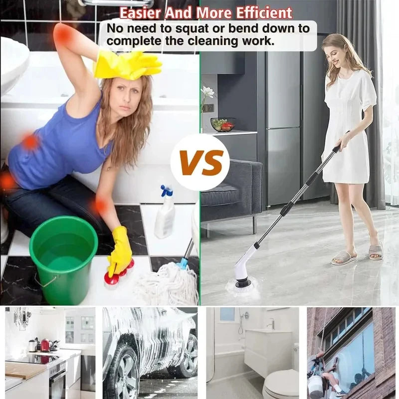 Multifunctional Electric Spin Scrubber — Cordless Cleaning Brush for Kitchen & Bathroom