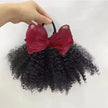 2pcs/ pack clip and go afro kinky marley ponytail with elastic band soft feel like natural human hair girl braided ponytail for