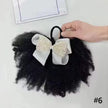 2pcs/ pack clip and go afro kinky marley ponytail with elastic band soft feel like natural human hair girl braided ponytail for