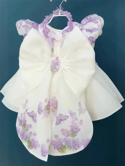 Custom Flower Girl Dress – Wedding, Birthday & Pageant Princess Ball Gown (12M–14)