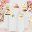 5PCS/3PCS Cylinder Stand Elastic Covers Cloth,For Party Wedding or Baby Shower Event Decor Dessert Table Covers(only cloth cover