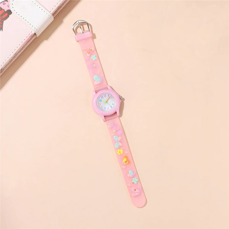 Cute Sweet Butterfly Style Children's Boys Girls Cartoon Watch