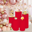 5PCS/3PCS Cylinder Stand Elastic Covers Cloth,For Party Wedding or Baby Shower Event Decor Dessert Table Covers(only cloth cover