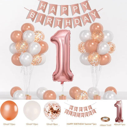 40" Birthday Letter Balloon Set – Foil Balloons for Birthdays, Weddings & Anniversaries