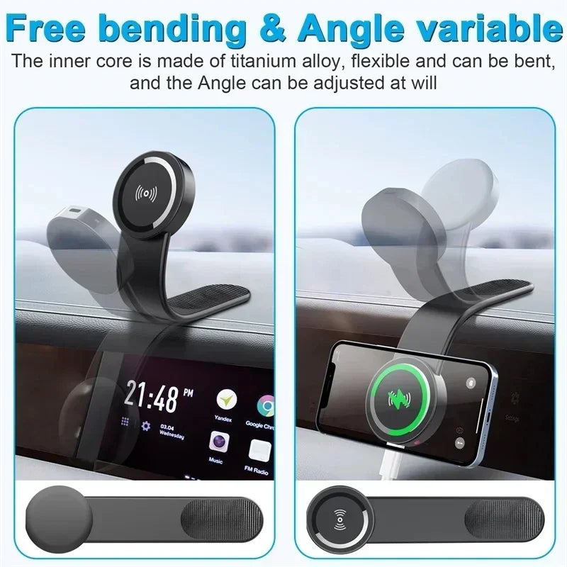 Magnetic Car Phone Holder — MagSafe Compatible Dashboard Mount for iPhone 12-15 Pro Max