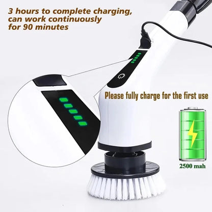 Multifunctional Electric Spin Scrubber — Cordless Cleaning Brush for Kitchen & Bathroom