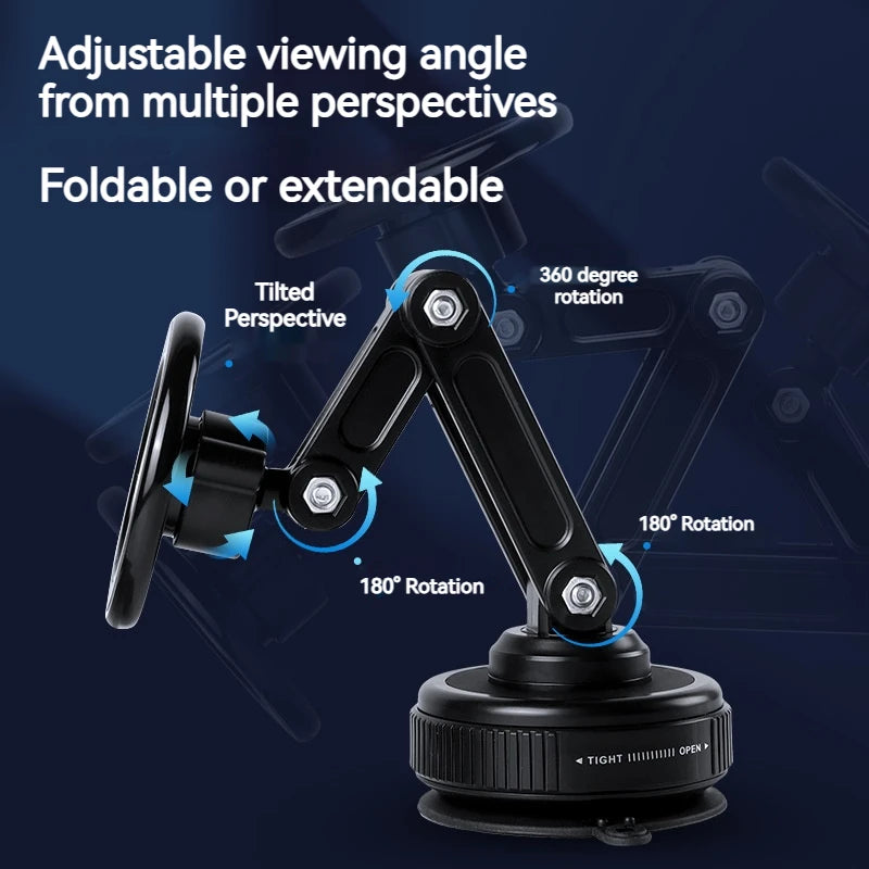 Universal Magnetic Phone Holder — Vacuum Suction Cup, 360° Rotation for Car, Bathroom & Desk